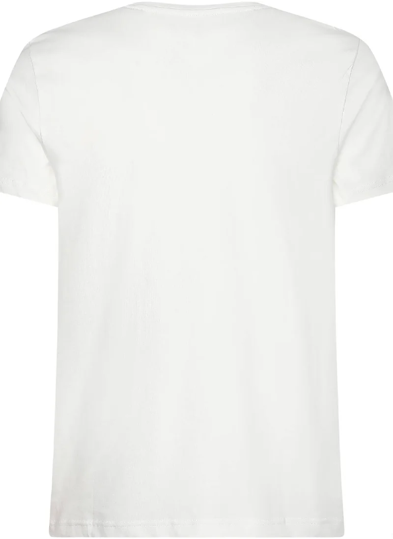 TOMMY HILFIGER Men's Tommy Hilfiger Logo T-Shirt - Cotton, White