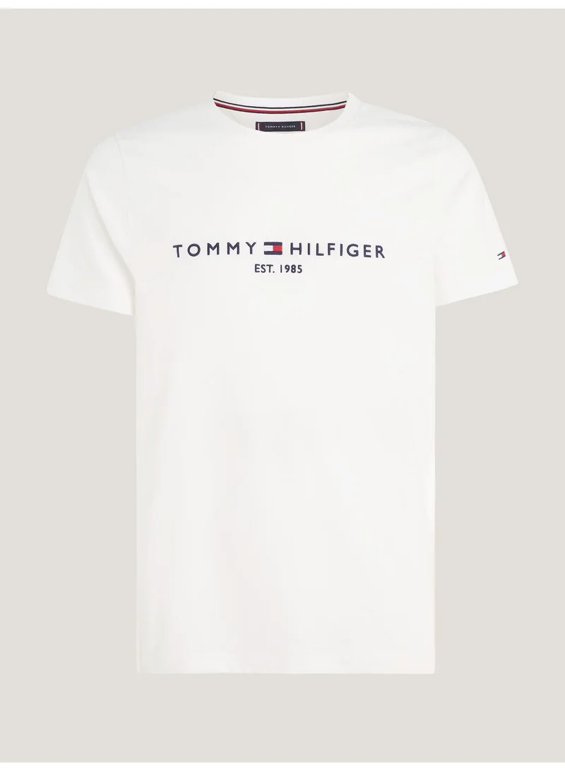 Tommy Hilfiger SNOW WHITE Tommy Hilfiger Logo T-Shirt for Men | Best Price UAE