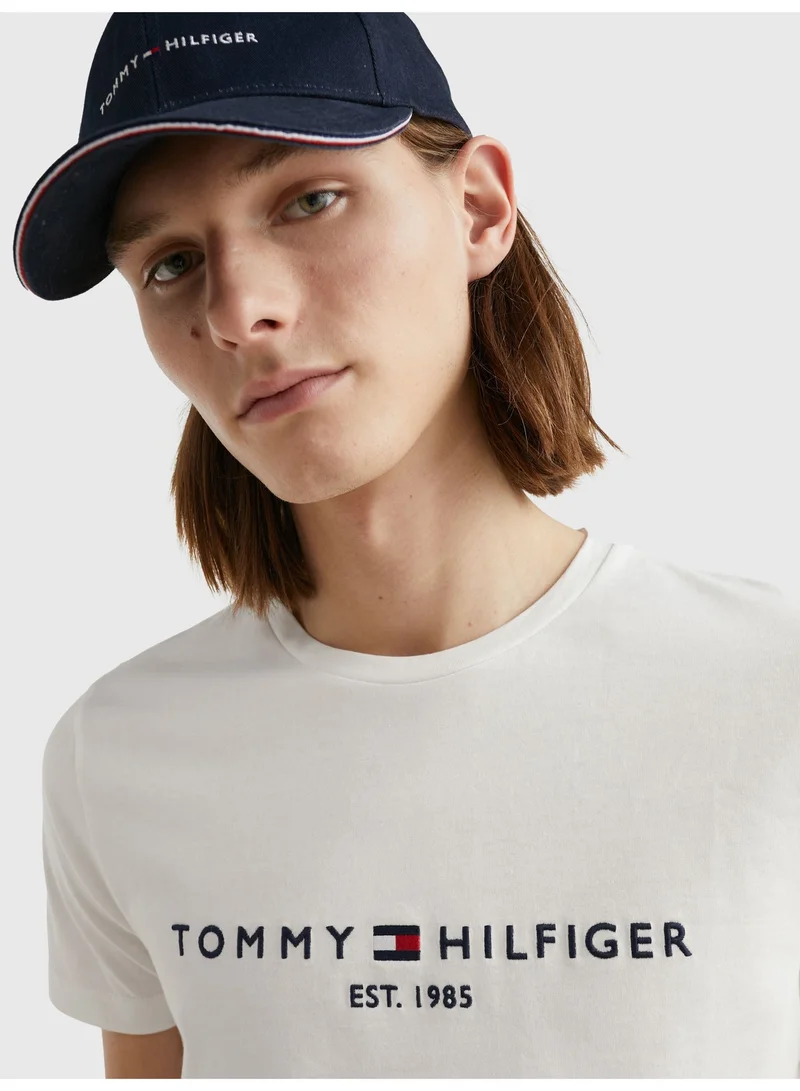 Tommy Hilfiger SNOW WHITE Tommy Hilfiger Logo T-Shirt for Men | Best Price UAE