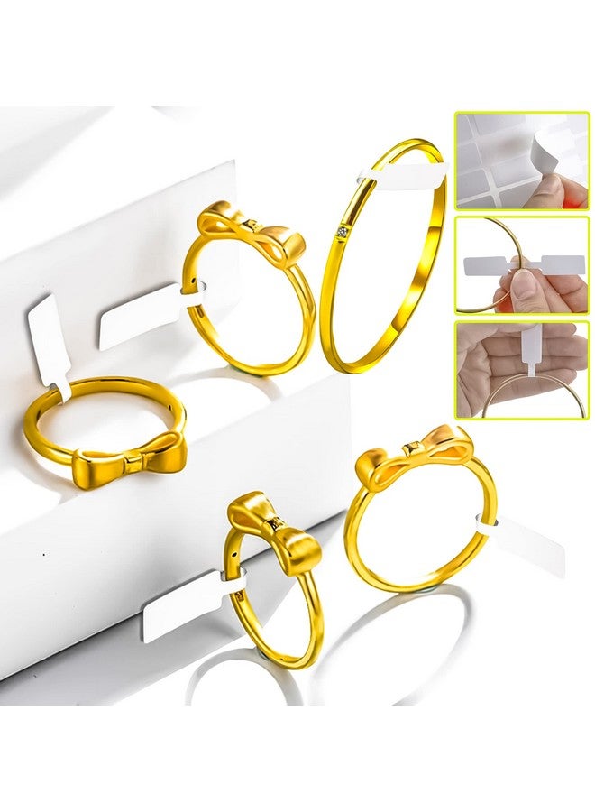 MotBach 2000 Pcs Blank Jewelry Price Tags Jewelry Stickers, Necklace Ring Jewelry Display Labels, Self Adhesive Price And Indentification Tags, Perfect For Ballpoint Pen Writing  - Image 3
