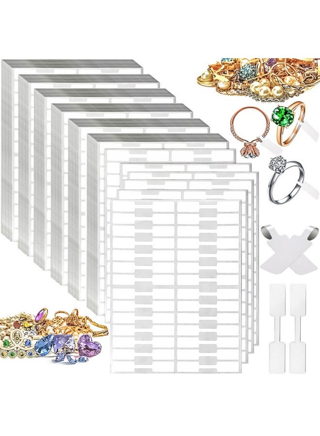 MotBach 2000 Pcs Blank Jewelry Price Tags Jewelry Stickers, Necklace Ring Jewelry Display Labels, Self Adhesive Price And Indentification Tags, Perfect For Ballpoint Pen Writing  - Image 1