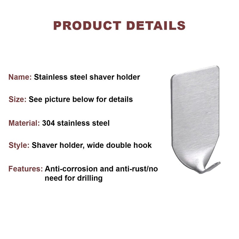 SYGA Pack of 8 Stainless Steel Seamless Adhesive Hook Strong PunchFree Single Coat Hook for Bathroom Home - Image 4