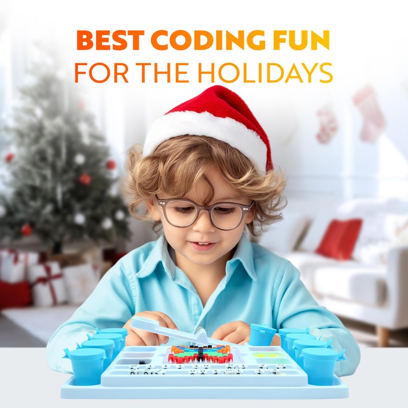Playz My First Coding & Computer Science Kit - Learn About Binary Codes, Encryption, Algorithms & Pixelation Through Fun Puzzling Activities Without Using a Computer for Boys, Girls, Teenagers, Kids