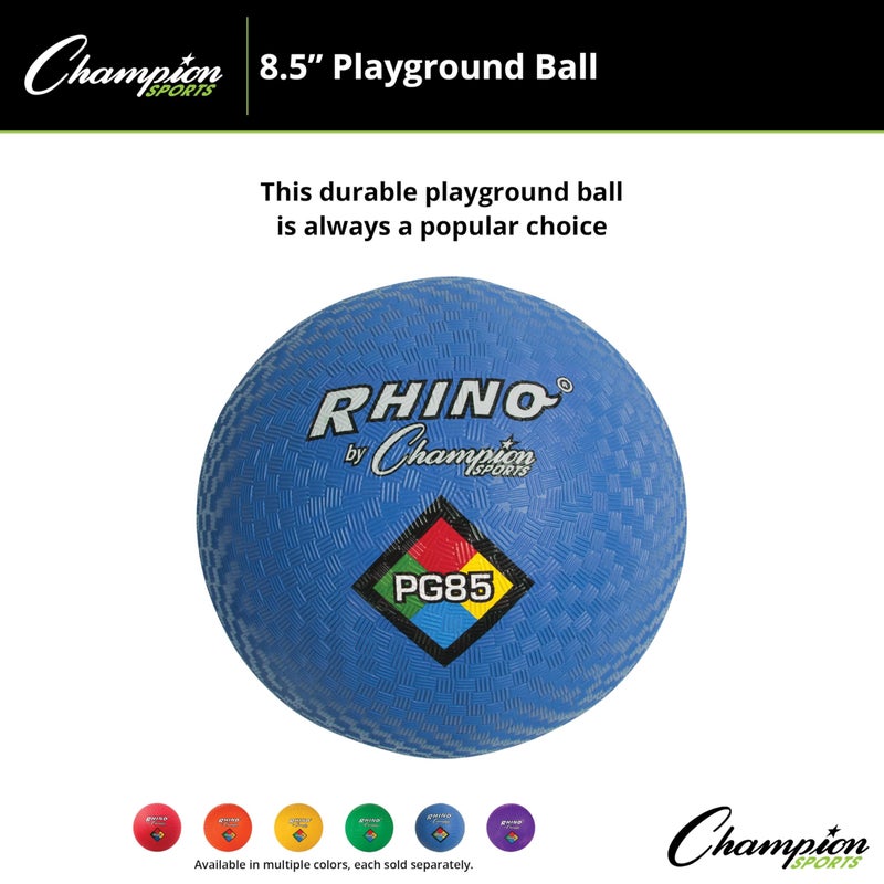 Champion Sports كرات ملعب تشامبيون سبورتس رينو 8.5 بوصة - مزدوجة الطبقات، ملفوفة نايلون، زرقاء - Image 4