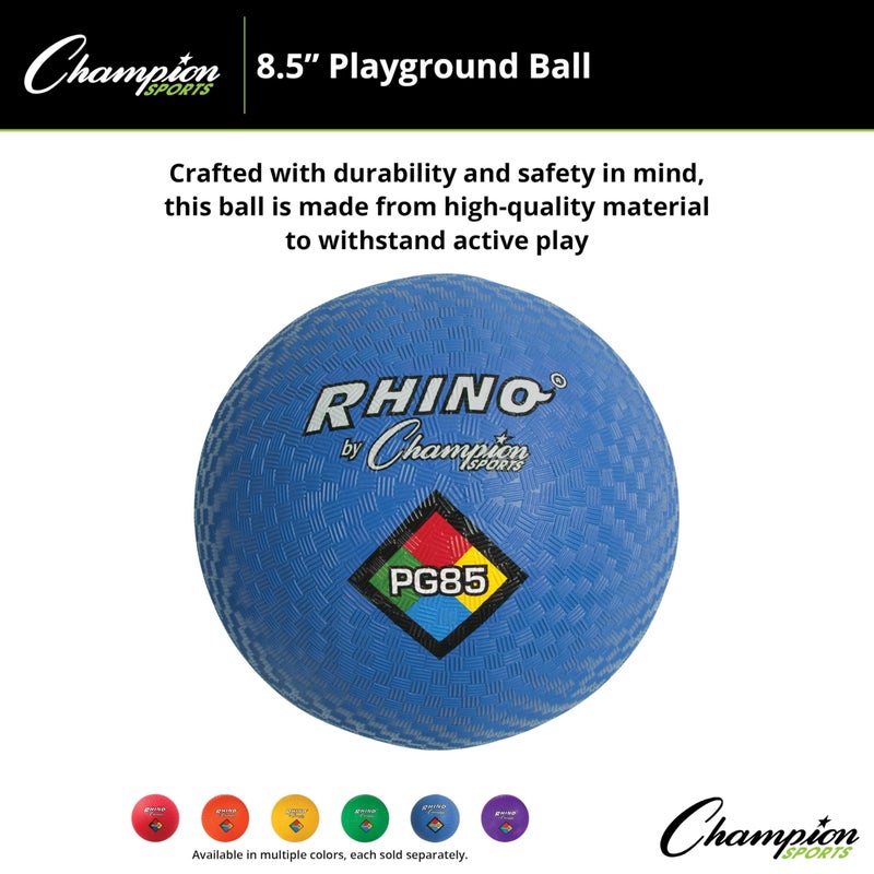 Champion Sports كرات ملعب تشامبيون سبورتس رينو 8.5 بوصة - مزدوجة الطبقات، ملفوفة نايلون، زرقاء - Image 5