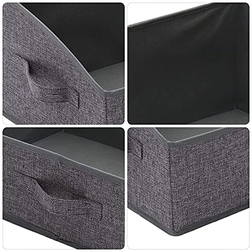 TENABORT 6 Pack Trapezoid Large Foldable Closet Storage Bins with Handle, Fabric Storage Organizer Cube Colth Containers Linen Box Shelf Baskets for Clothes Clothing Shelves Wardrobe - Image 4