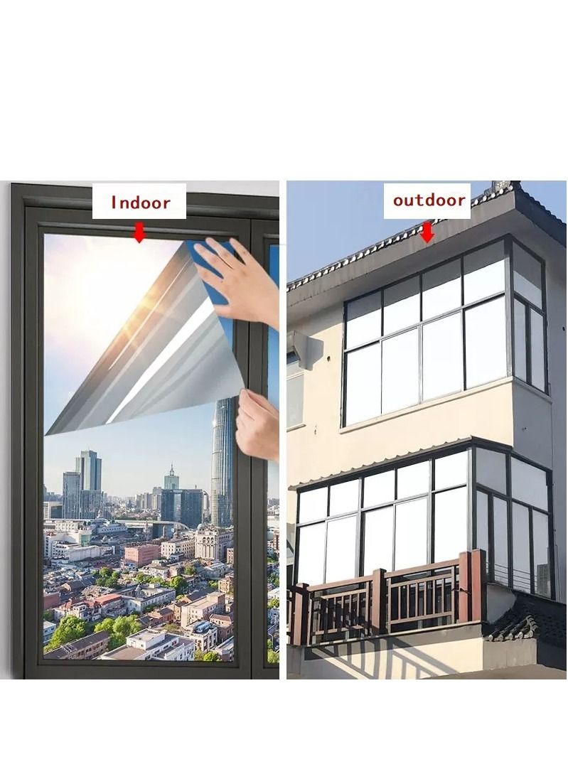 Y&D Decorative Window Privacy Film Sticker Silver - Image 2