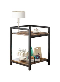 Beauenty End Table, European Classic Small Side Tables for Living Room, Bedroom, Sofa Table for Small Spaces, Couch Table Rustic Snack Table Bed Side Table 43 * 33 * 50cm, Brown  - Image 1