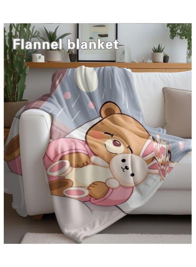 general Children's or student cartoon flannel thin blanket (warm and comfortable, suitable for sleep, games) 100cm*150cm - 1045 - Image 1