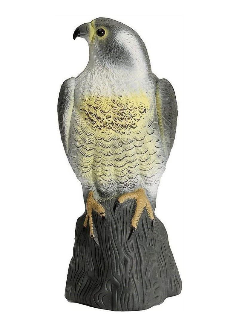 SYOSI Bird Scarecrow Fake Horned Hawk Decoy Bird Repellent Garden Protectors Natural Enemy Pest Deterrent Scarecrow Garden Statue Cat and Bird Repeller Outdoor Garden Pond Decoration  - Image 1