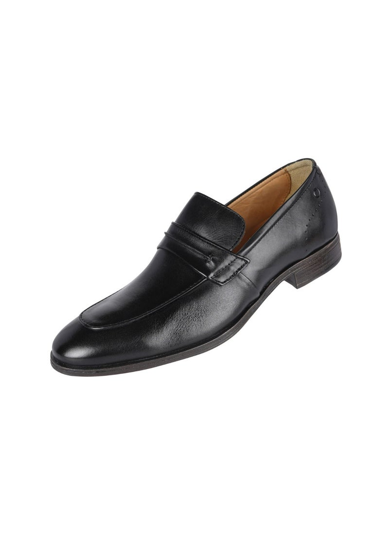 DEMOCRATA - 032-109 Democrata Mens Leather Shoe Smart Comfort Madison HI-Soft 32 Black Slip On 255102-003 - Image 1