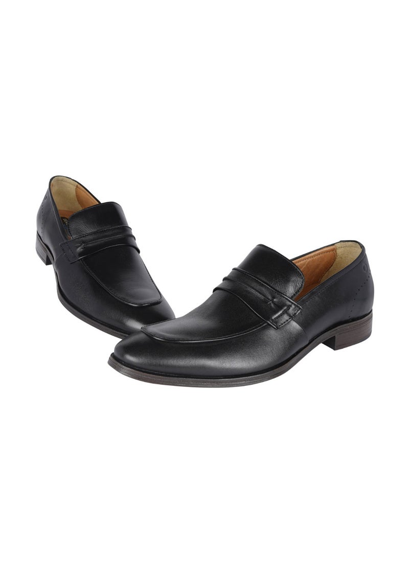 DEMOCRATA - 032-109 Democrata Mens Leather Shoe Smart Comfort Madison HI-Soft 32 Black Slip On 255102-003 - Image 1