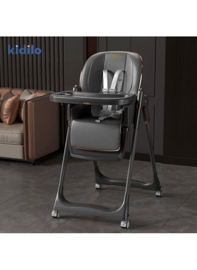 Kidilo Quality Foldable Baby High Chair - Multifunctional and Portable(8122)  - Image 1