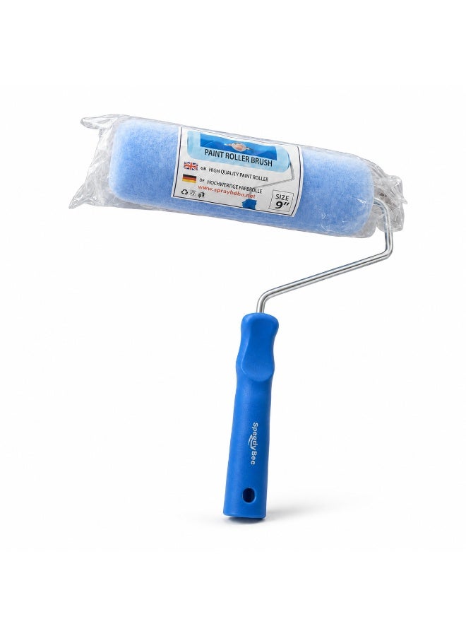 Speedybee 9-Inch Paint Roller Brush With Blue Handle – Wall Painting Roller For Interior & Exterior Painting, Home DIY & Professional Use - Image 2