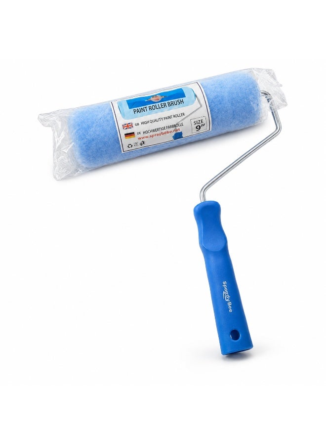 Speedybee 9-Inch Paint Roller Brush With Blue Handle – Wall Painting Roller For Interior & Exterior Painting, Home DIY & Professional Use - Image 3
