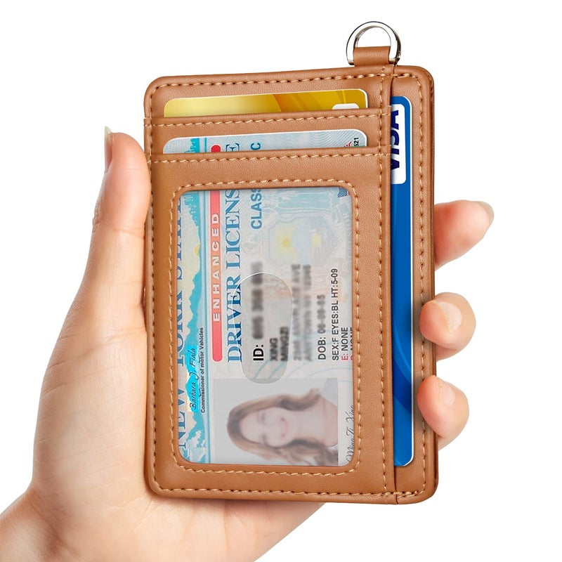 EcoVision Slim Minimalist Front Pocket Wallet, RFID Blocking Credit Card Holder Wallet with Detachable D-Shackle for Men Women - Image 2