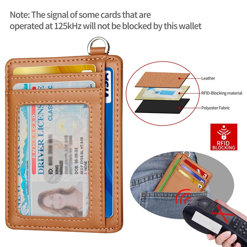 EcoVision Slim Minimalist Front Pocket Wallet, RFID Blocking Credit Card Holder Wallet with Detachable D-Shackle for Men Women - Image 4
