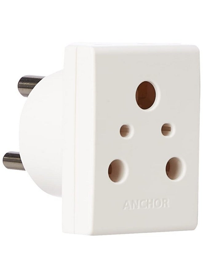 Anchor - Anchor by Panasonic Pilot 16A 3 Pin Multiplug Adapter with Universal Socket | 3 Pin Multi Plug Socket (White, 3166-Pk01) - Image 1