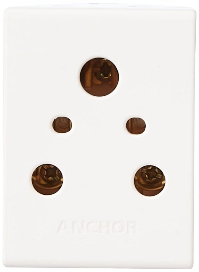 Anchor - Anchor by Panasonic Pilot 16A 3 Pin Multiplug Adapter with Universal Socket | 3 Pin Multi Plug Socket (White, 3166-Pk01) - Image 1