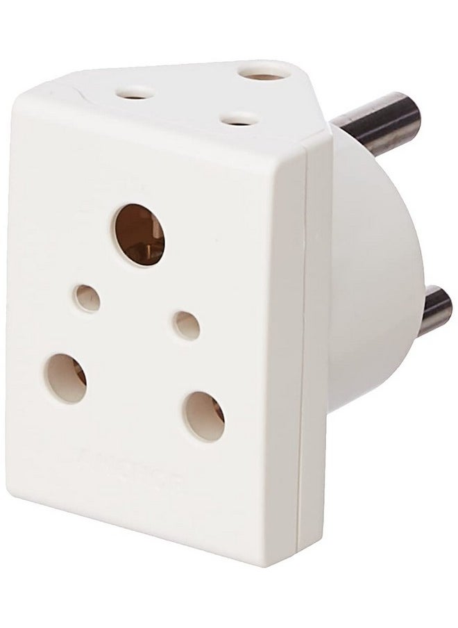 Anchor - Anchor by Panasonic Pilot 16A 3 Pin Multiplug Adapter with Universal Socket | 3 Pin Multi Plug Socket (White, 3166-Pk01) - Image 1