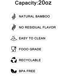 KASTWAVE Glass Tumbler with Straw and Bamboo Lid and 600ml Creative Chic Drinking Cup Transparent Straw Glass Bottle Iced Coffee Cup Smoothie Cups Tumbler with Silicone Protective Sleeve  - Image 5