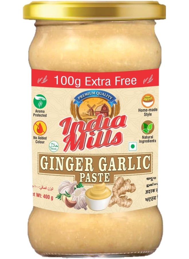 India Mills INDIA MILLS Ginger Garlic Paste, 400 gm  - Image 1