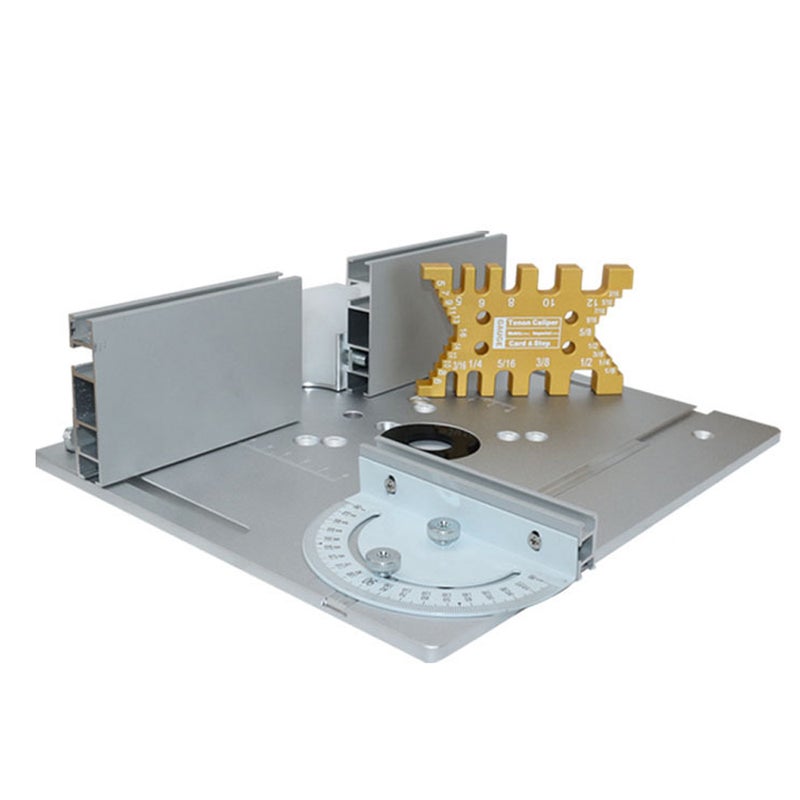 Set of 4 Router Table Insert Plate Aluminum Alloy Wood Milling Flip Board Trimming Machine Engraving Auxiliary Tool Woodworking Benches - Image 1