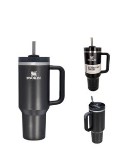 Stanley Quencher H2.0 FlowState Vacuum Insulated Tumbler 40oz Black Stainless Steel Travel Mug with Leakproof Lid & Straw – Double-Walled Design Keeps Drinks Hot for 7 Hours & Cold for 24 Hours – Durable, Portable & BPA-Free – Ideal for Coffee, Water, Smoothies, Iced Tea & On-the-Go Hydration  - Image 2