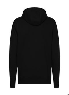 TOMMY HILFIGER Men's Logo Fleece Hoodie - Cotton, Black  - Image 1