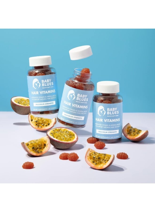 BABY BLUES Postpartum Hair Loss Vitamins - Full Hair Cycle Pack - With Biotin, Collagen, & Folate  - Image 3