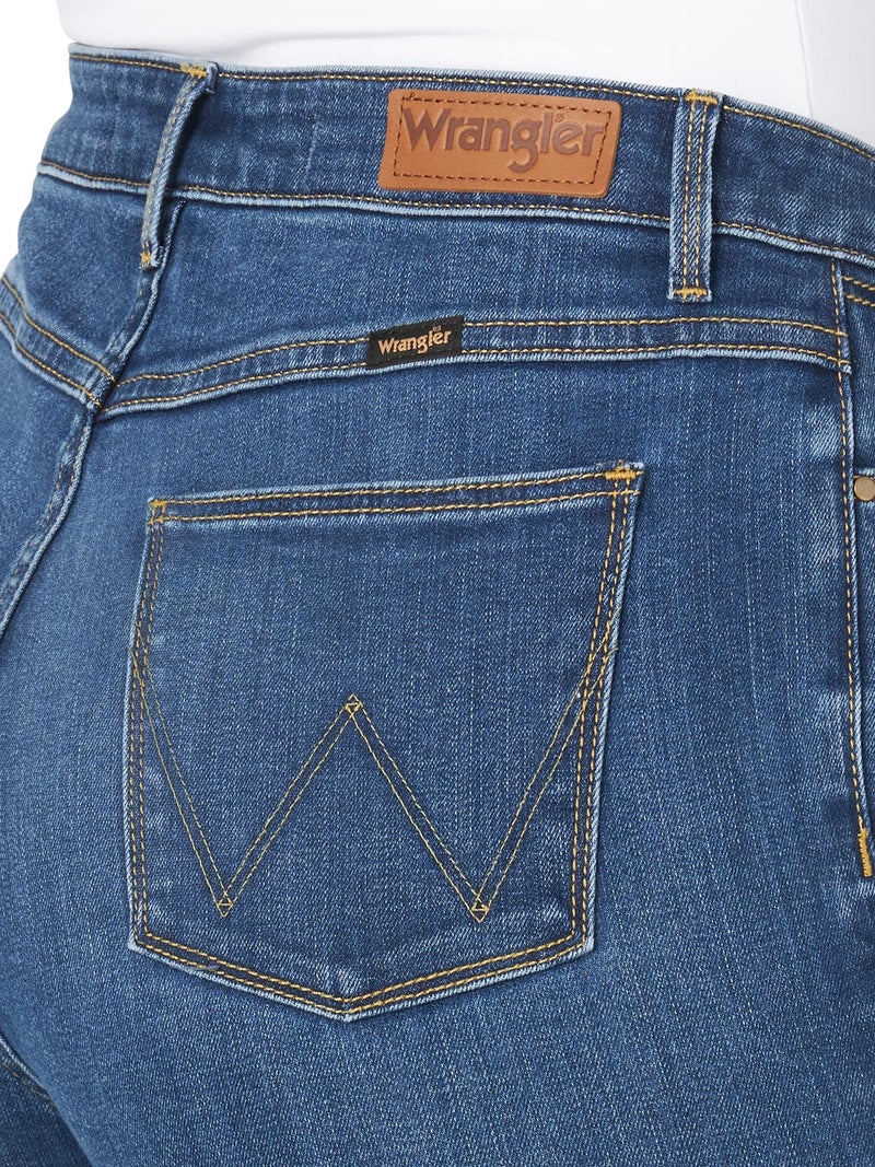 رانجلر بنطلون جينز Wrangler نسائي مرتفع الارتفاع بقصة مستقيمة مقاس Hudson 10 30 US - Image 5