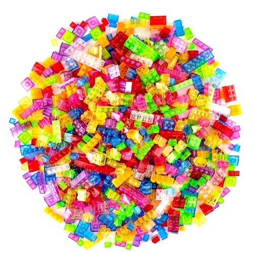 Strictly Briks Toy Building Block Classic Bricks Building Starter Kit for Kids 100 Compatible with All Major Brick Brands Clear Colors 672 Pieces - Image 1