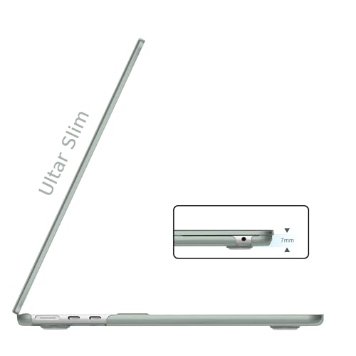 B BELK Compatible with MacBook Air 13.6 inch Case 2025 2024 2023 2022 Release M4 M3 M2 A3240 A3113 A2681 Liquid Retina Display, Plastic Hard Shell Case+Keyboard Cover+Screen Protector, Antique Green - Image 4