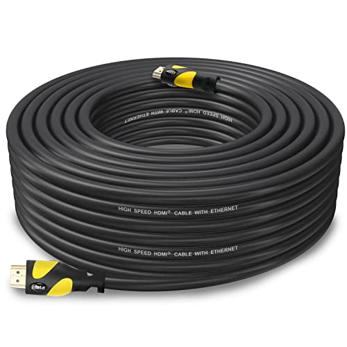 Postta HDMI Cable(50 Feet Yellow) HDMI 2.0V Support 4K 2160P,1080P,3D,Audio Return and Ethernet - 1 Pack - Image 1