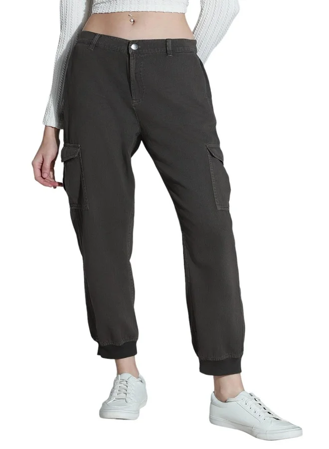 HIGH STAR Women Grey Trousers