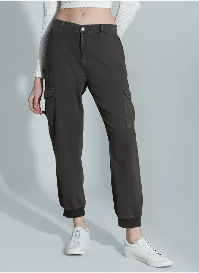 هاي ستار Women Grey Trousers