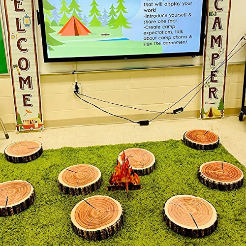 HYSEAS Decorative Round Throw Pillow, 3D Digital Print Comfortable Kids Funny Cute Wood Log Pillow Circle Seating Floor Cushion for Home, Couch, Sofa, Bedroom, Living Room Decor, Stump, 2 Pack - Image 4