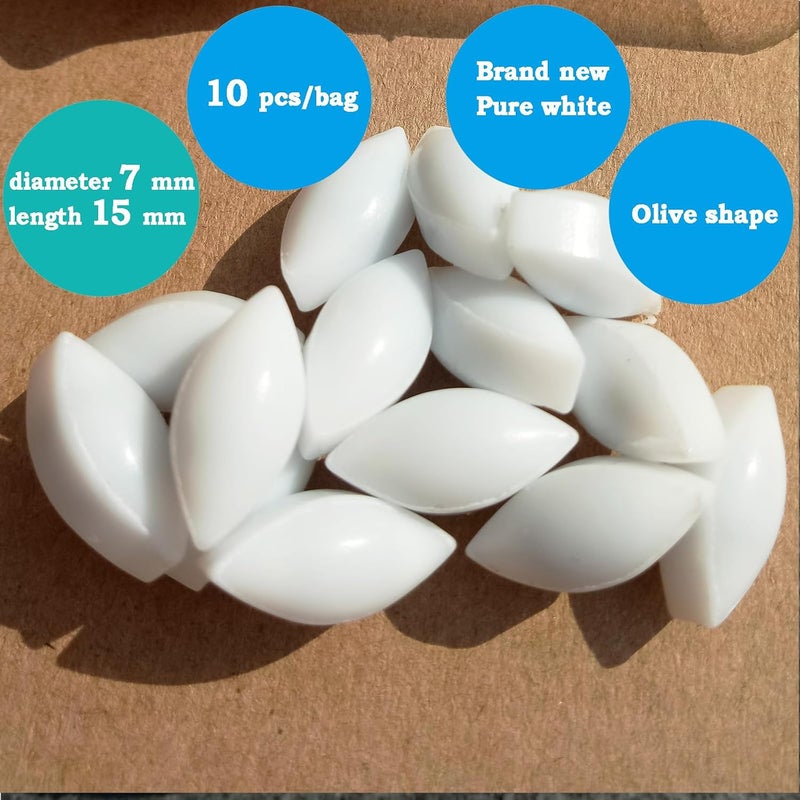 BBTCTY Magnetic Stirrer Stir Bar PTFE Magnetic Mixer Stir Bars (7x15mm, Olive Shape, 10pcs) - Image 3
