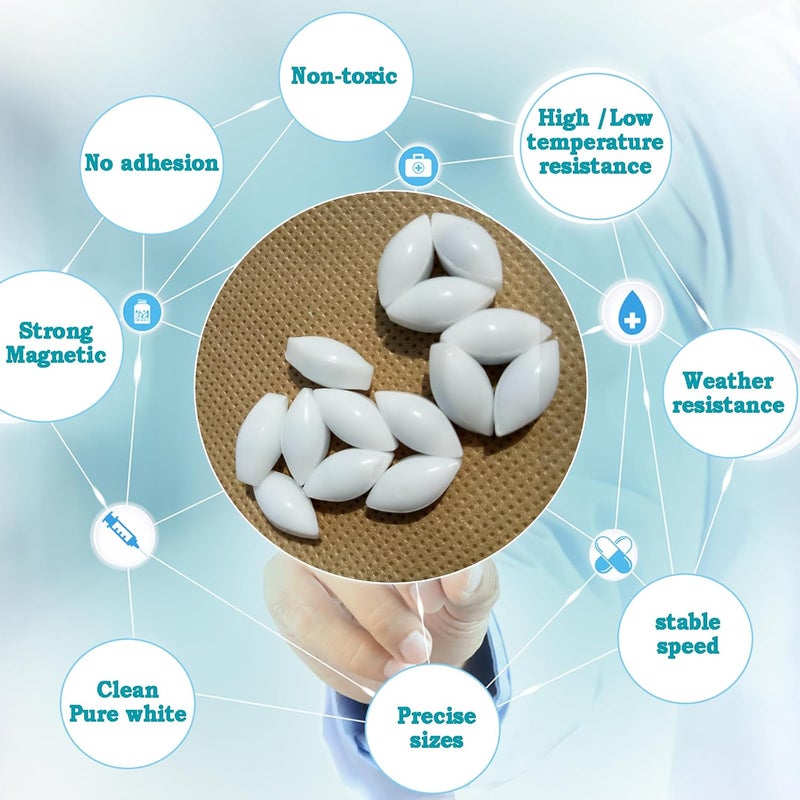 BBTCTY Magnetic Stirrer Stir Bar PTFE Magnetic Mixer Stir Bars (7x15mm, Olive Shape, 10pcs) - Image 5