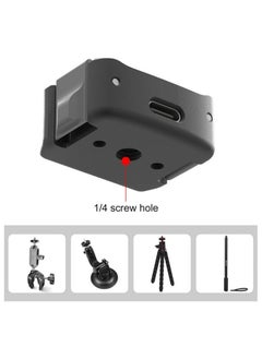 Excefore For OSMO Pocket 3 Charging Adapter Base, Aluminum Alloy Stabilizer Base Bracket, for DJI Pocket 3,1/4 Threaded Hole on The Bottom and Gopro Connector for attaching to Tripod, Selfie Stick, etc  - Image 5
