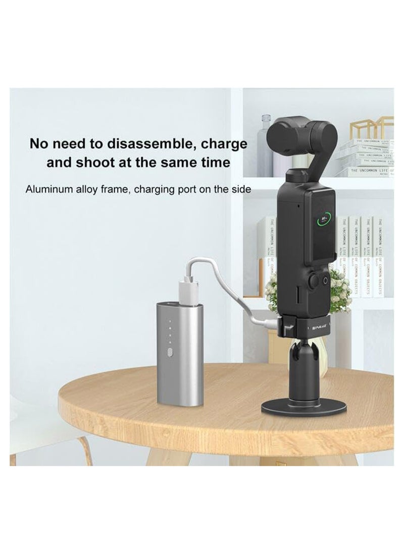 Excefore For OSMO Pocket 3 Charging Adapter Base, Aluminum Alloy Stabilizer Base Bracket, for DJI Pocket 3,1/4 Threaded Hole on The Bottom and Gopro Connector for attaching to Tripod, Selfie Stick, etc  - Image 4