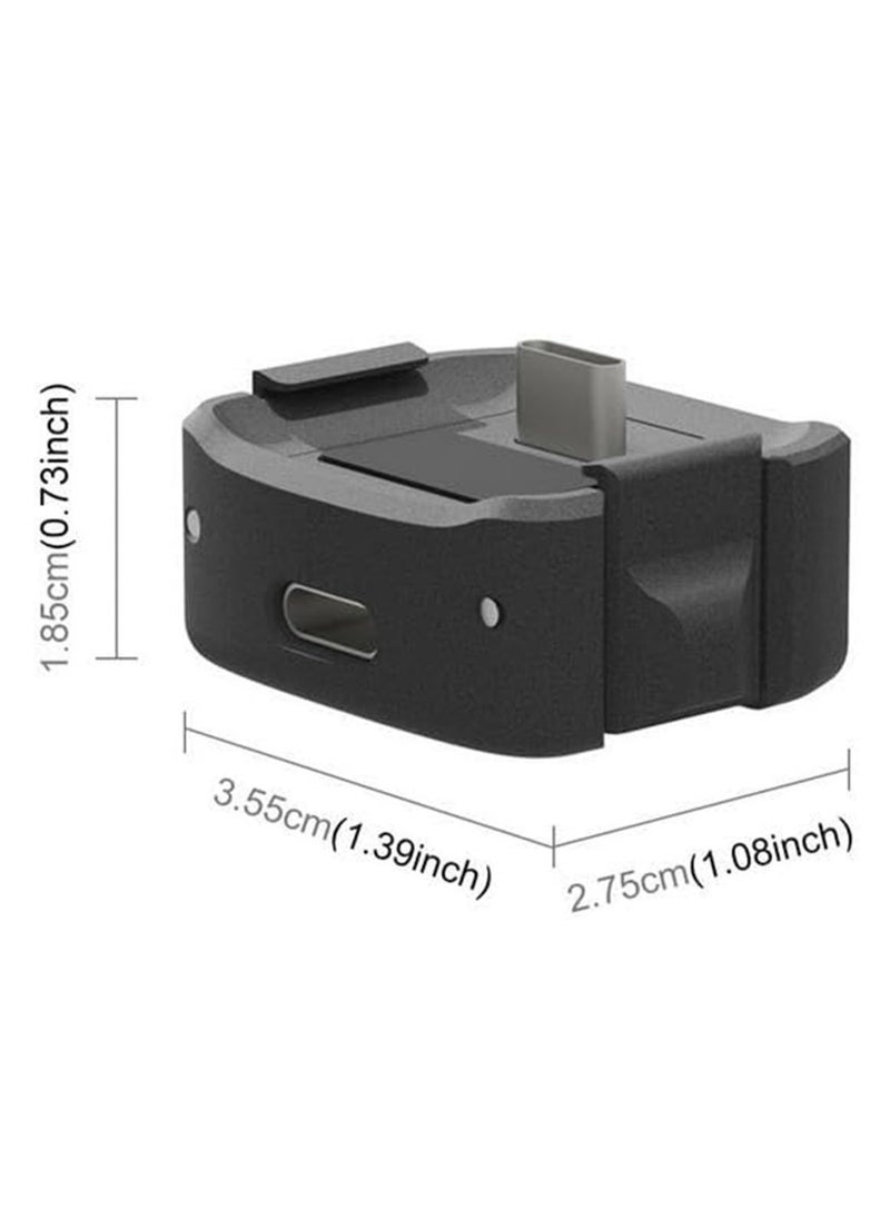 Excefore - For OSMO Pocket 3 Charging Adapter Base, Aluminum Alloy Stabilizer Base Bracket, for DJI Pocket 3,1/4 Threaded Hole on The Bottom and Gopro Connector for attaching to Tripod, Selfie Stick, etc - Image 1
