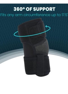 Oasisgalore Adjustable Elbow Brace, Compression Sleeve for Pain Relief & Sports, Black, Unisex  - Image 3