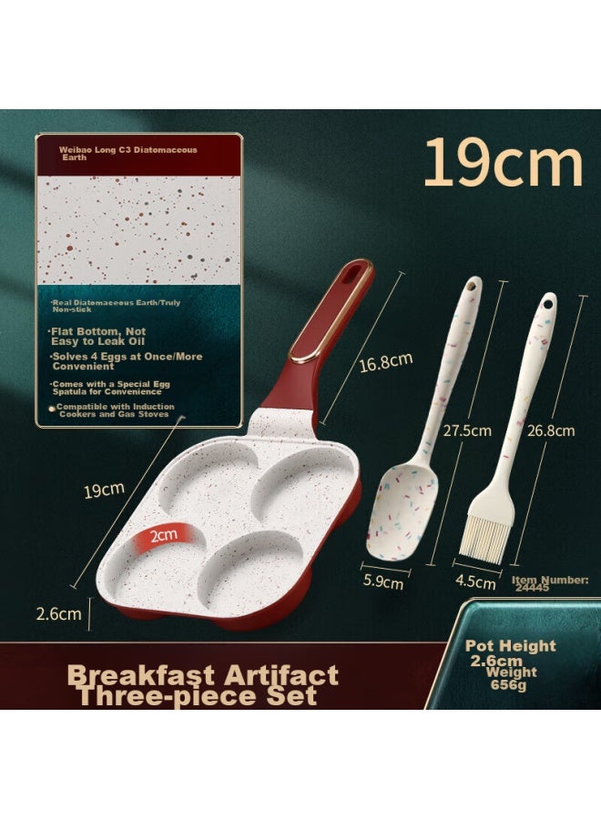 Ssn Four-hole Frying Pan, Egg Maker, Breakfast Pan, Egg And Burger Pan, Non-stick Pan, Egg And Meat Burger Pan - Image 1