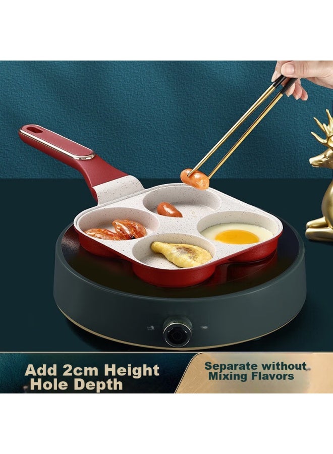 Ssn Four-hole Frying Pan, Egg Maker, Breakfast Pan, Egg And Burger Pan, Non-stick Pan, Egg And Meat Burger Pan - Image 3