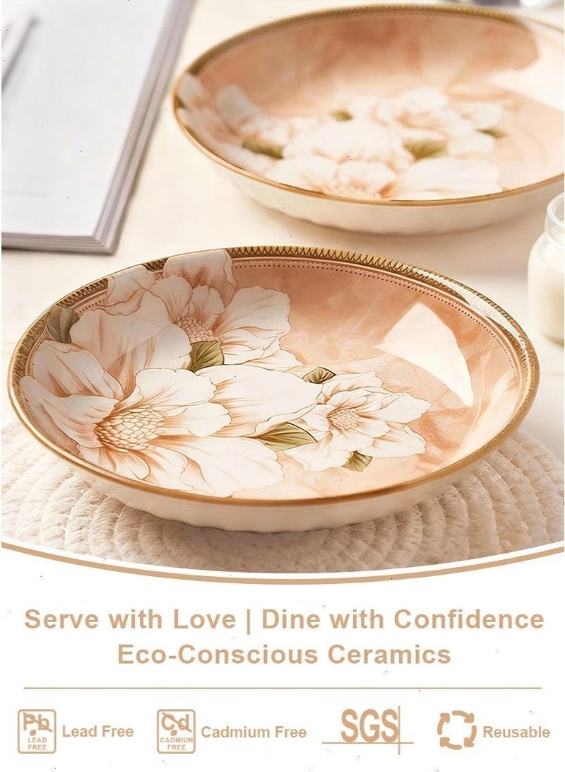 Gmisun 21Pcs Dinnerware Set with Jpanese Style, Luxury High-End Classic Elegant Kitchen Gift Set, Oven and Dishwasher and Microwave Safe - Image 5