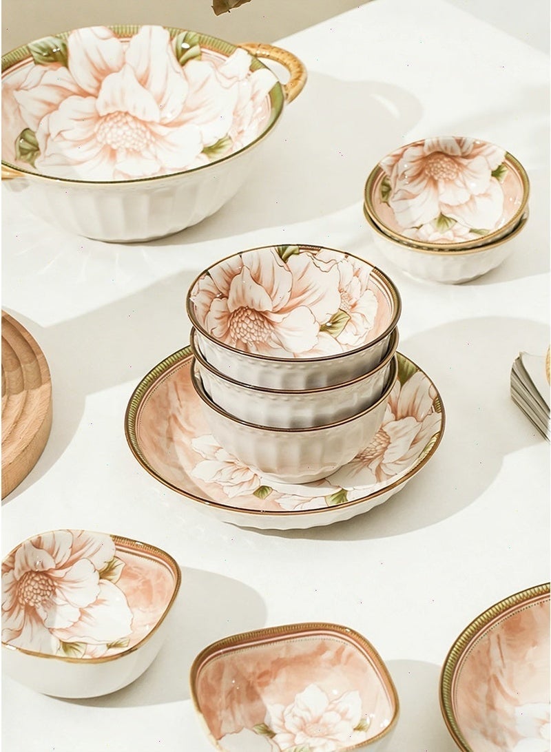 Gmisun 21Pcs Dinnerware Set with Jpanese Style, Luxury High-End Classic Elegant Kitchen Gift Set, Oven and Dishwasher and Microwave Safe - Image 4