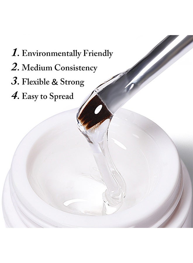 UR SUGAR Extension Nail Gel - UV/LED Camouflage Builder Gel for Nail Extension/Strengthening , Nail Sculpting Gel, Non-Sticky Hand Solid Builder Gel, Upgrade Hard Nail Extension Gel, 3D Sculpting Gel For Nail Art Design Salon Nail Art (#Clear) - Image 3