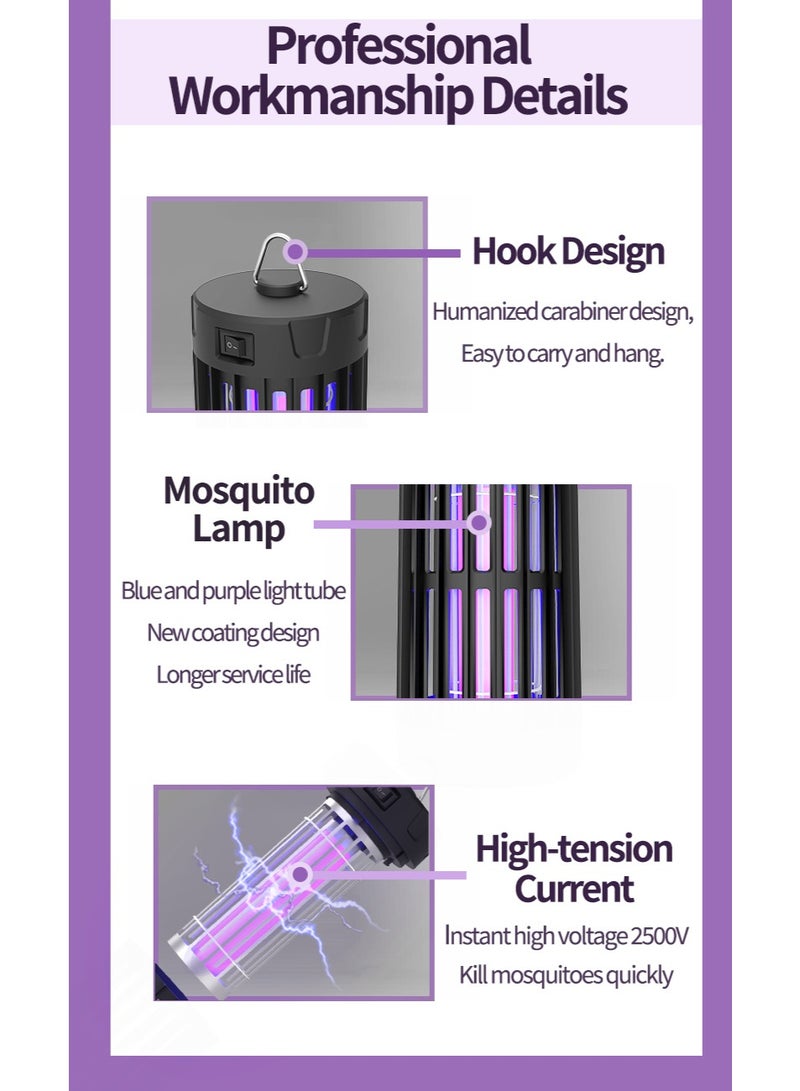 Nariele Mosquito Killer Lamp Insect Repellent Mute Electric Insect Trap Rechargeable Outdoor and Indoor Use Mosquito Killer Repellent - Image 5