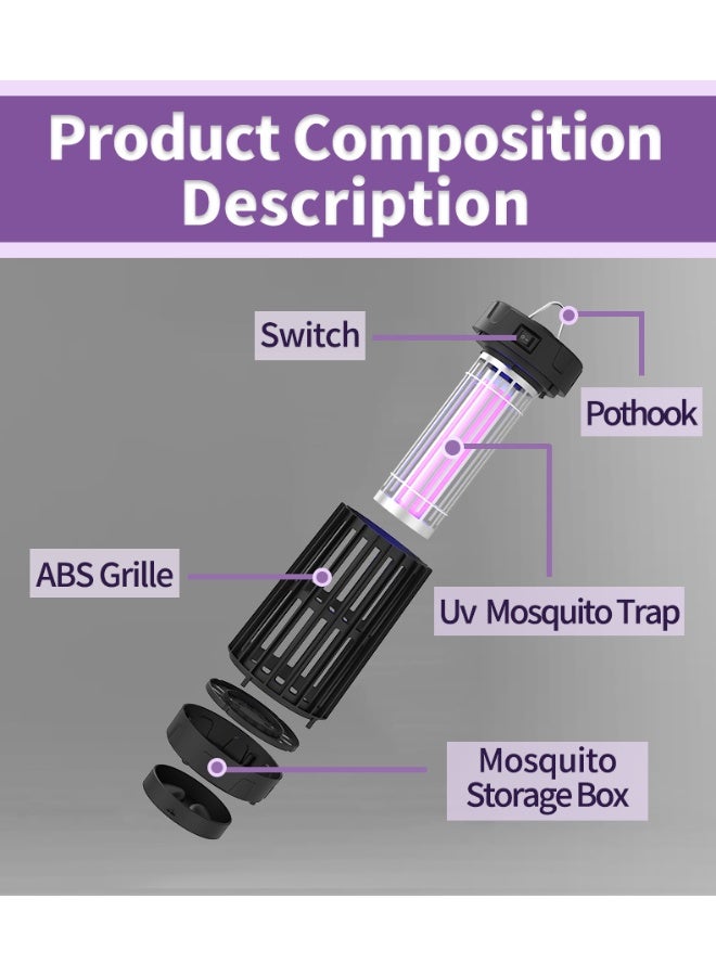 Nariele Mosquito Killer Lamp Insect Repellent Mute Electric Insect Trap Rechargeable Outdoor and Indoor Use Mosquito Killer Repellent - Image 3